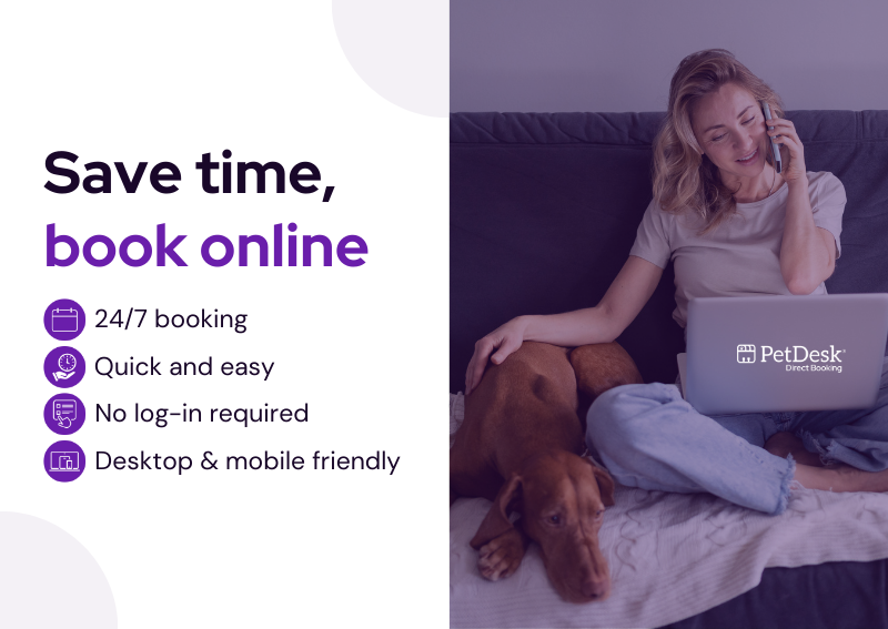 Carousel Slide 1: Download our convenient pet health & booking app!